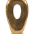 16" Gold And White Aluminum And Marble Abstract Tabletop Sculpture - 880016398199