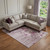 9' X 12' Plum And Ivory Floral Washable Area Rug With UV Protection - 880024867489