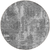 8' Gray And Charcoal Round Geometric Washable Indoor Outdoor Area Rug - 608219080174