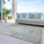 10' X 14' Linen Abstract Washable Indoor Outdoor Area Rug - 880016764680