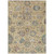 8' X 10' Gold Beige And Pale Aqua Floral Washable Indoor Outdoor Area Rug - 880016688603
