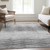 9' X 12' Gray And Charcoal Abstract Washable Indoor Outdoor Area Rug - 608219072032