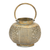 Bronze Distressed Lattice Metal Tabletop Lantern Candle Holder - 880016484786