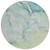 8' Round Green Round Abstract Washable Non Skid Indoor Outdoor Area Rug