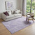 5' X 8' Lavender And Ivory Paisley Washable Area Rug With UV Protection - 880024507446