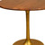 36" Brown and Gold Rounded Solid Wood and Iron Pedestal Base Dining Table - 606114813736