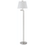 60" Nickel Swing Arm Floor Lamp With White Square Shade - 606114728962