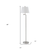 60" Nickel Swing Arm Floor Lamp With White Square Shade - 606114728962