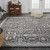 Homeroots Home Decor 9' X 12' Gray Blue and Ivory Wool Floral Tufted Handmade Stain Resistant Area Rug