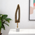 21" Antiqued Gold And White Aluminum And Marble Tabletop Sculpture - 880016571066