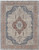 10' X 13' Gray Red And Blue Floral Area Rug