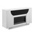 76" White Ribbed Wood Electric Storage Cabinet TV Fireplace With LED And Speaker - 880016808025