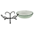 Clear Glass Metal Round Decorative Bowl With Stand - 880016799385