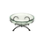 Clear Glass Metal Round Decorative Bowl With Stand - 880016799385