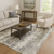 5' X 8' Beige Gray And Ivory Abstract Washable Area Rug With UV Protection - 880024716251