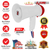 Megaphone Bullhorn Speaker 15W Mini Battery Power Bull horn w Siren 400 Yard Range - 810047162964