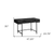 47" Black and White Wood and Metal H-Shape Computer Desk With Two Drawers - 608219235598