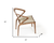 White And Brown Upholstered Faux Leather Curved Back Dining Side Chair - 689805025083