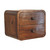 12" Chestnut Solid Wood Two Drawer Floating Nightstand - 880016711387