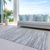 9' X 12' Gray And Ivory Abstract Washable Indoor Outdoor Area Rug - 880016663204