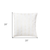20" White Cotton Throw Pillow With Embroidery - 608219008642