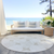 8' Beige And Brown Round Abstract Washable Indoor Outdoor Area Rug - 608219249922