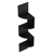 52" Black Wood Wall Mounted Corner Shelf - 880016585285