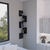 52" Black Wood Wall Mounted Corner Shelf - 880016585285