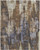 10' X 13' Brown Blue And Ivory Abstract Power Loom Distressed Area Rug - 606114124962
