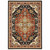 Homeroots Home Decor 6' x 9' Oriental Area Rug, Black Orange Beige, Power Loom Stain Resistant