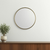 Antiqued Metal Round Framed Accent Mirror - 880016845570