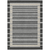 9' X 12' Black And Beige Striped Washable Indoor Outdoor Area Rug - 880016660463