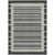9' X 12' Black And Beige Striped Washable Indoor Outdoor Area Rug - 880016660463