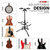 Guitar Stand Adjustable Triple Guitars Stands Floor w Neck Holder for Acoustic Electric Bass - 810047166207