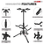 Guitar Stand Adjustable Triple Guitars Stands Floor w Neck Holder for Acoustic Electric Bass - 810047166207
