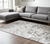 8' X 10' Silver and Gray Abstract Non Skid Area Rug