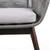 27" Gray Solid Wood Outdoor Dining Chair with Gray Cushion