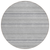 8' X 8' Black Silver and Gray Round Striped Washable Indoor Outdoor Area Rug - 606114969891