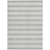 9' X 12' Gray and Ivory Striped Washable Non Skid Indoor Outdoor Area Rug - 608219175900