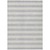 9' X 12' Gray and Ivory Striped Washable Non Skid Indoor Outdoor Area Rug - 608219175900