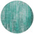 8' Teal Blue Aqua And Gray Round Striped Washable Indoor Outdoor Area Rug - 606114993384
