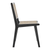 Wood Cane Partially Open Back Dining Side Chair - 880016510720