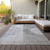 9' X 12' Gray Silver And Charcoal Geometric Washable Indoor Outdoor Area Rug - 608219203412