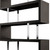 67" Espresso And Silver Metal and Wood Three Tier Etagere Bookcase