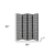 96" Black And White Folding Four Panel Screen Room Divider - 689805010492