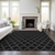 8' X 10' Black And White Geometric Washable Indoor Outdoor Area Rug - 880016790733