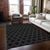 8' X 10' Black And White Geometric Washable Indoor Outdoor Area Rug - 880016790733