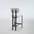 Set of Two 26" White and Black Fabric and Metal Counter Height Bar Chairs - 880016448702