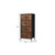 18" Black And Brown Fabric Wood And Metal Four Drawer Dresser - 880024551197