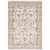 Homeroots Home Decor 10' x 13' Ivory and Grey Oriental Power Loom Stain Resistant Area Rug with Fringe, Ivory and Grey